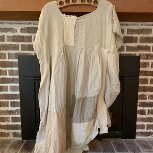 Magnolia pearl- linen and wool patch dress